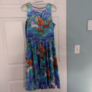 Black Milk woodland animals velvet midi